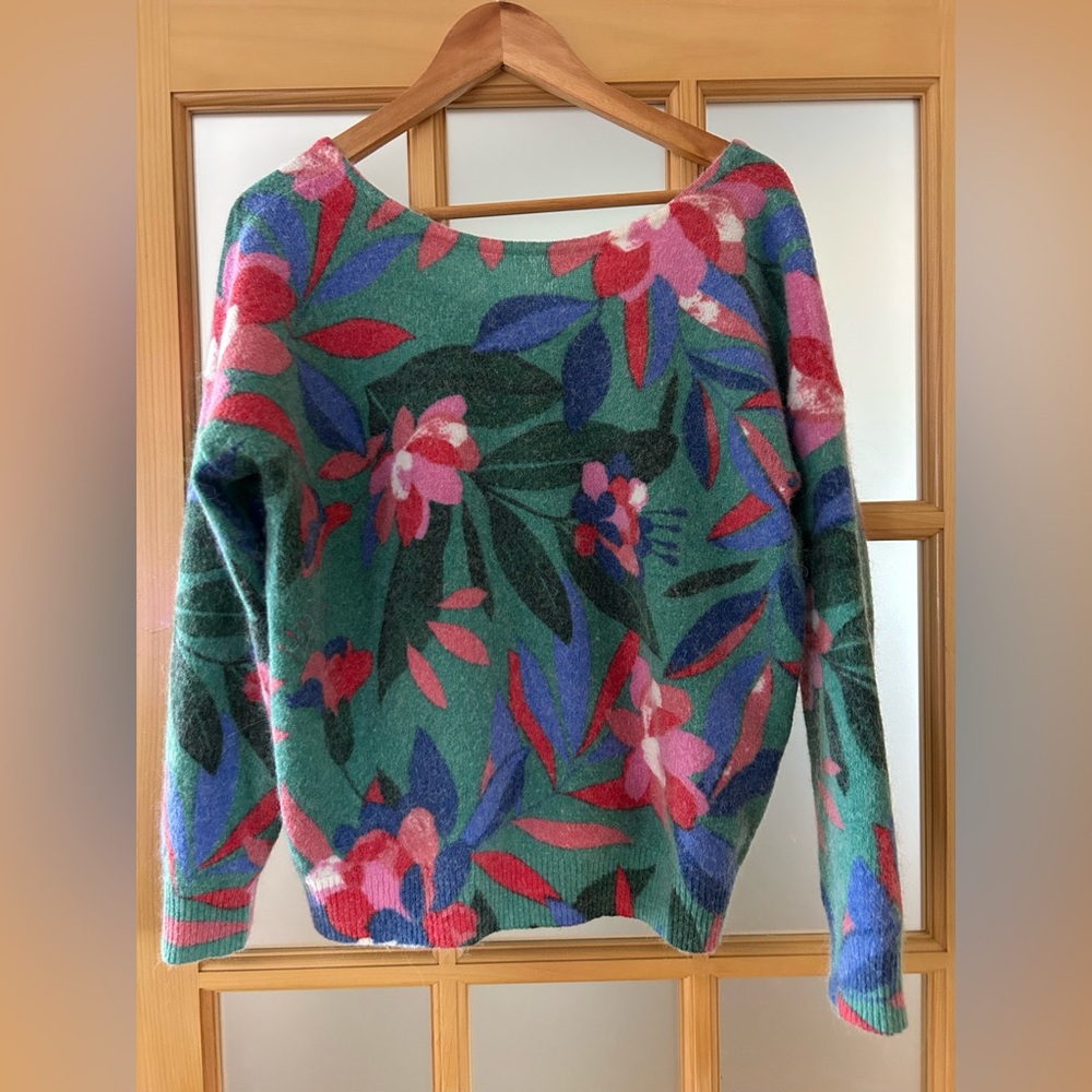 Grace and Mila Floral Alpaca Blend Sweater - Picture 7 of 12